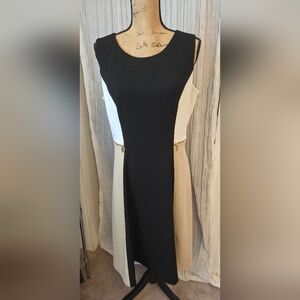 Calvin Klein Black and Cream Dress